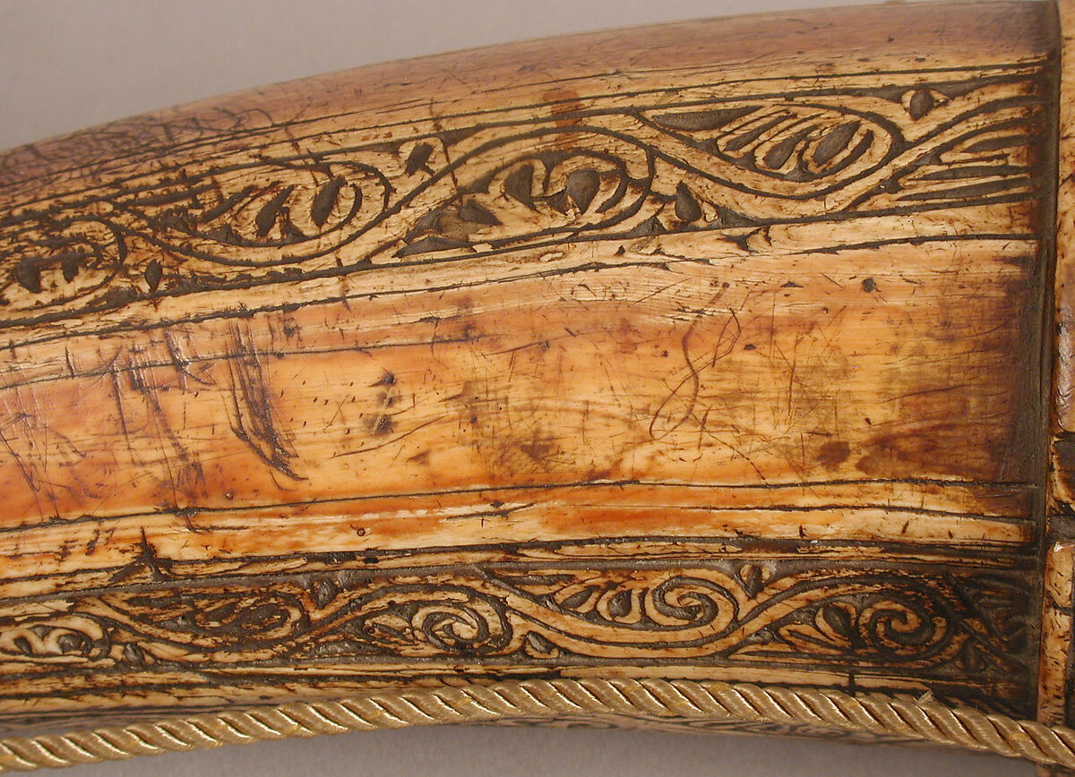 Oliphant (Hunting Horn), Ivory, copper alloy, possibly southern Italian