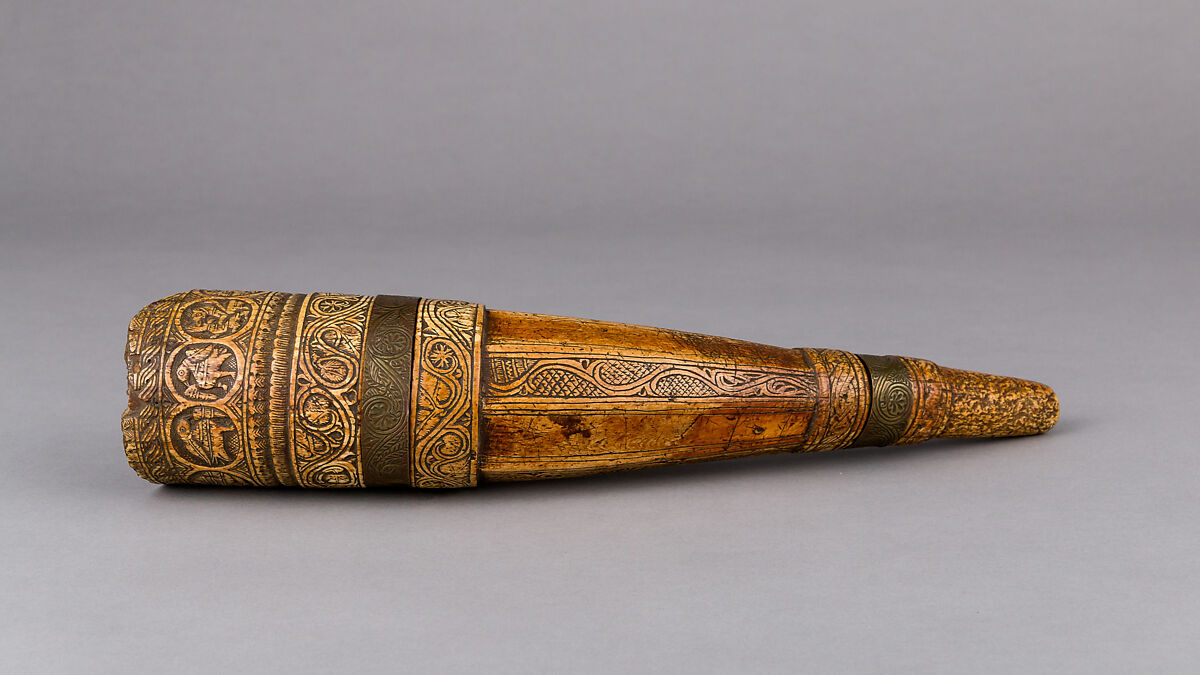 Oliphant (Hunting Horn), Ivory, copper alloy, possibly southern Italian