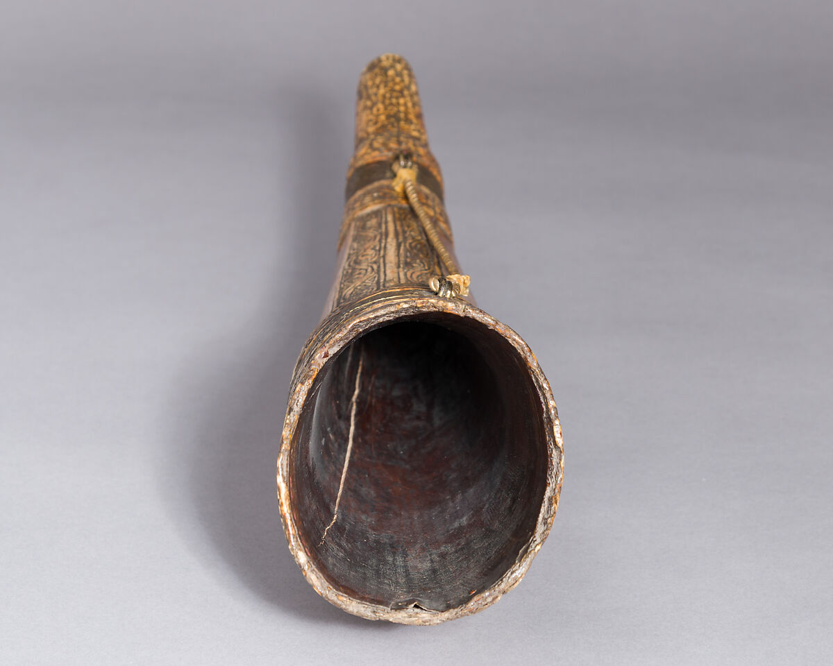Oliphant (Hunting Horn), Ivory, copper alloy, possibly southern Italian