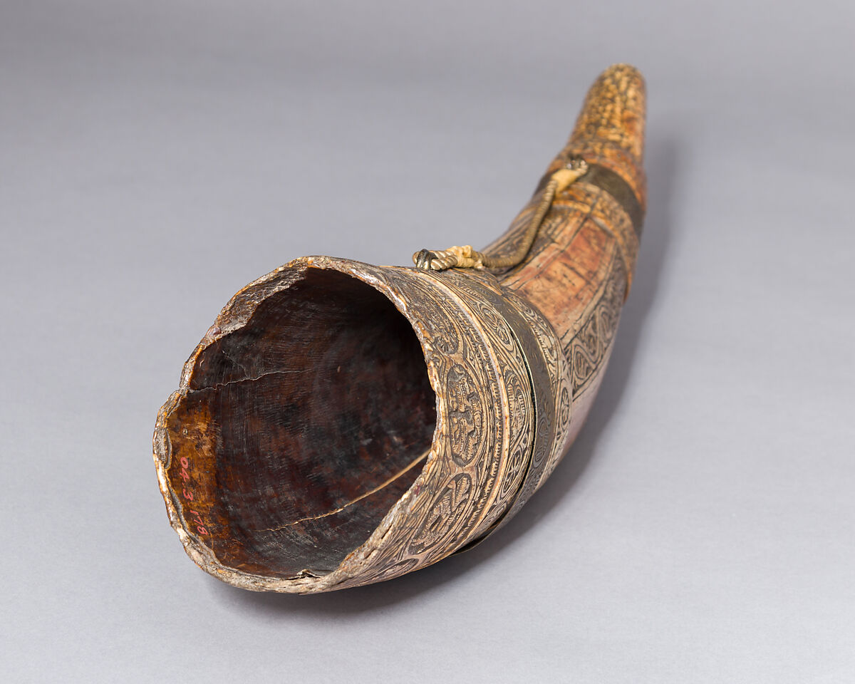 Oliphant (Hunting Horn), Ivory, copper alloy, possibly southern Italian