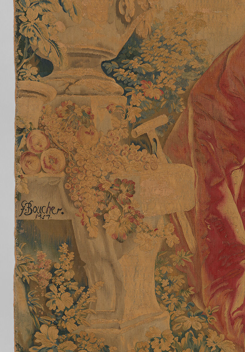 Vertumnus and Pomona from a set of Scenes from Operas, Designed by François Boucher (French, Paris 1703–1770 Paris), Wool, silk (21-22 warps per inch, 8 per cm.), French, Beauvais
