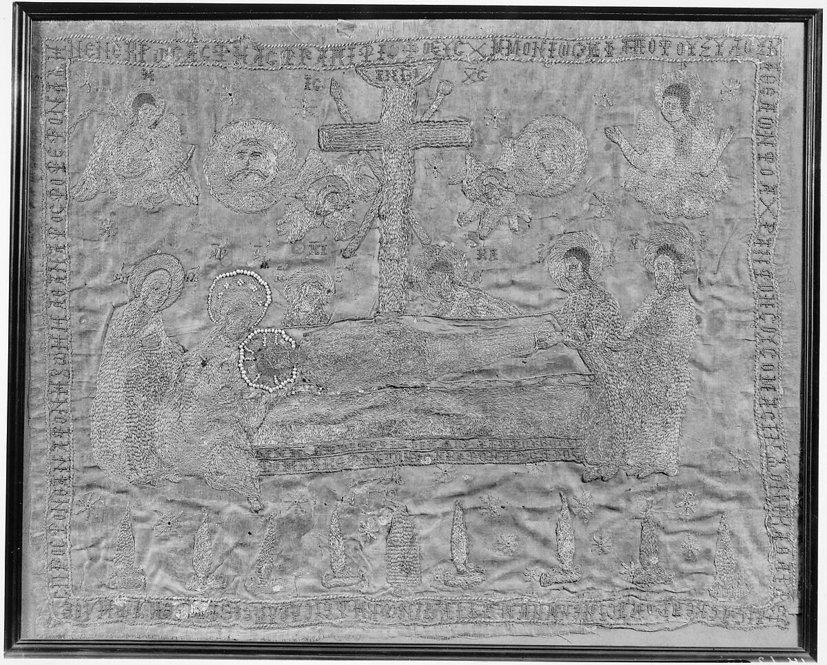 Epitaphios, Silk and metal thread on linen, Russian 