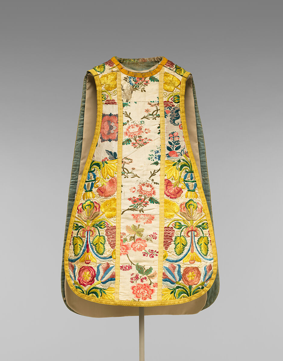 Chasuble front, Silk, Italian or French