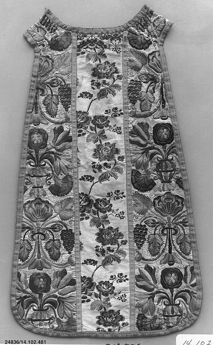 Chasuble back, Silk, Italian or French 