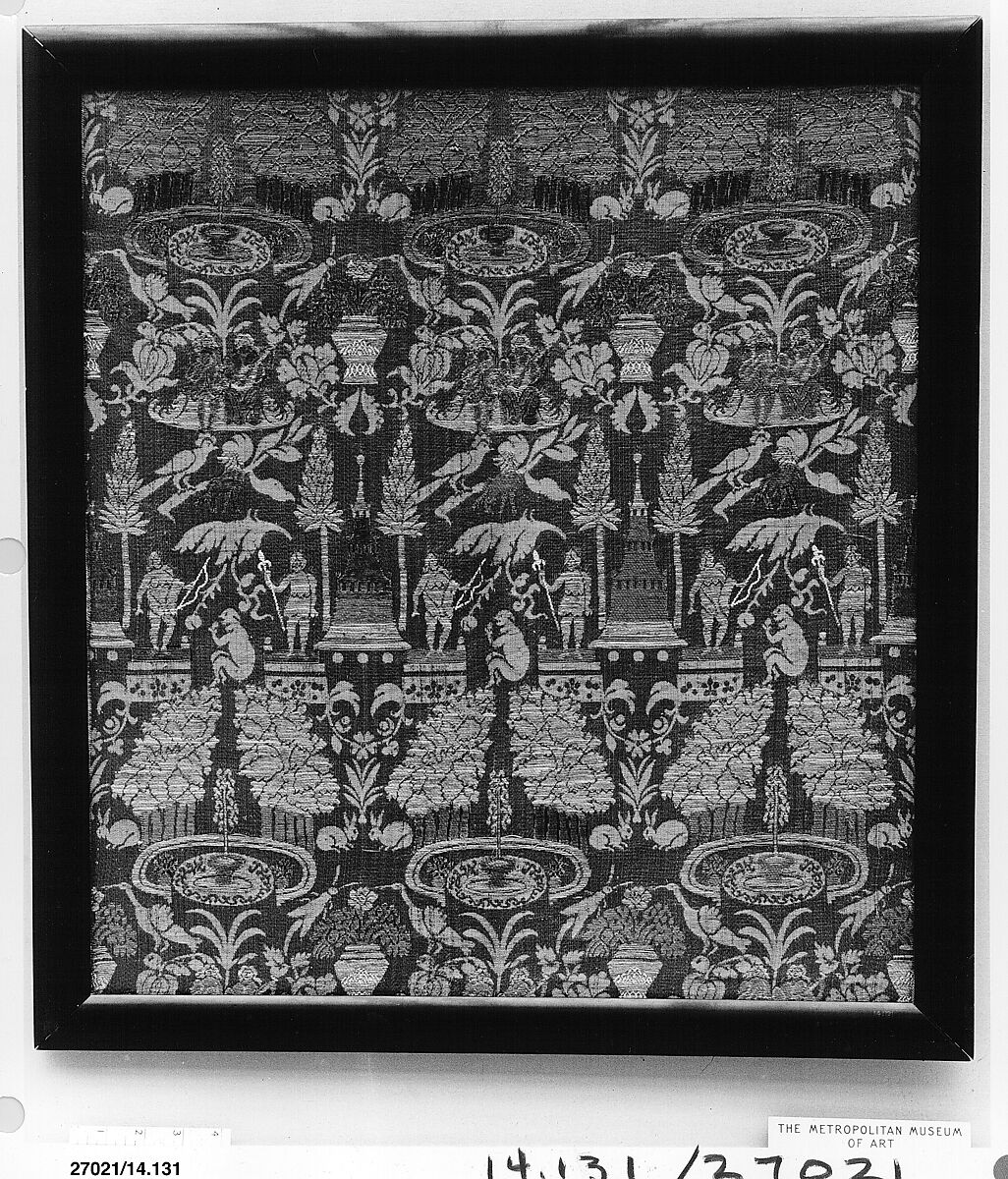 Piece, Silk and metal thread, Italian 