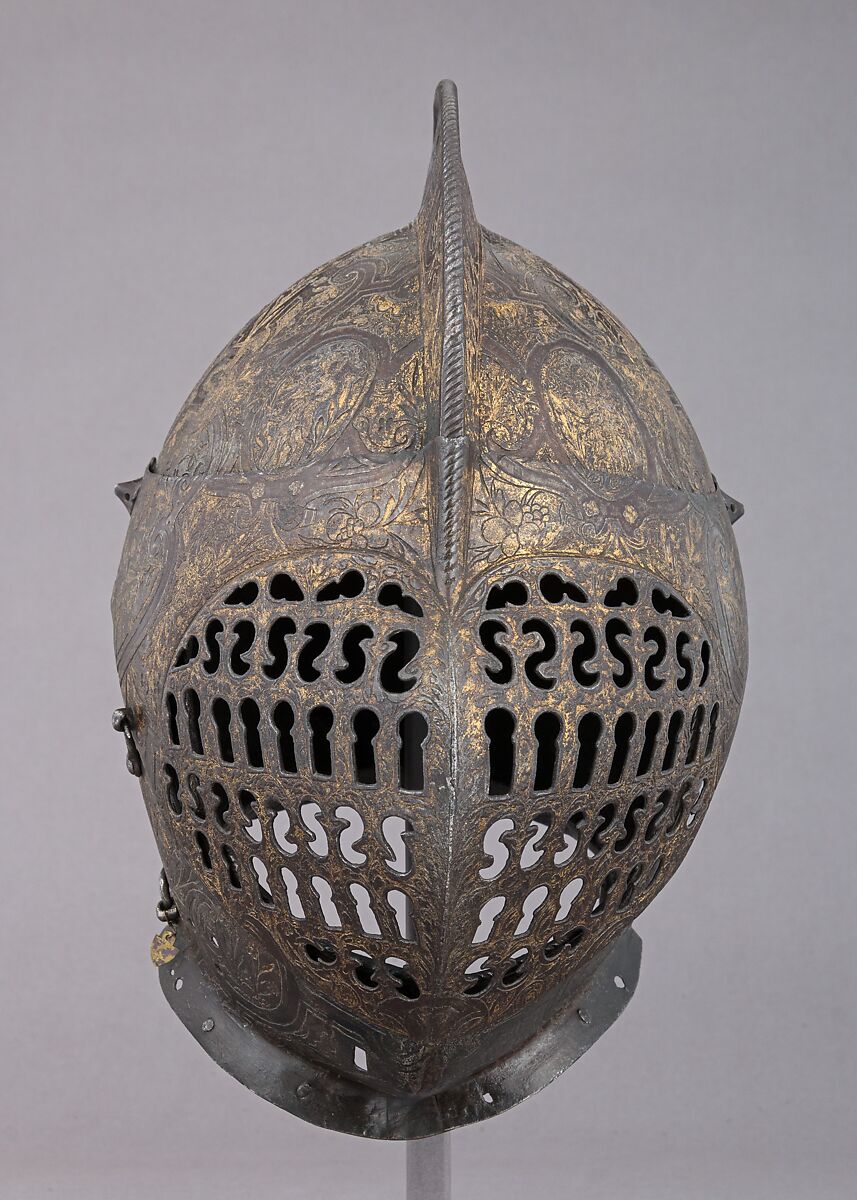 Close Helmet, Steel, gold, French