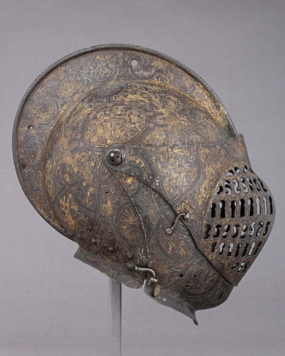 Close Helmet, Steel, gold, French