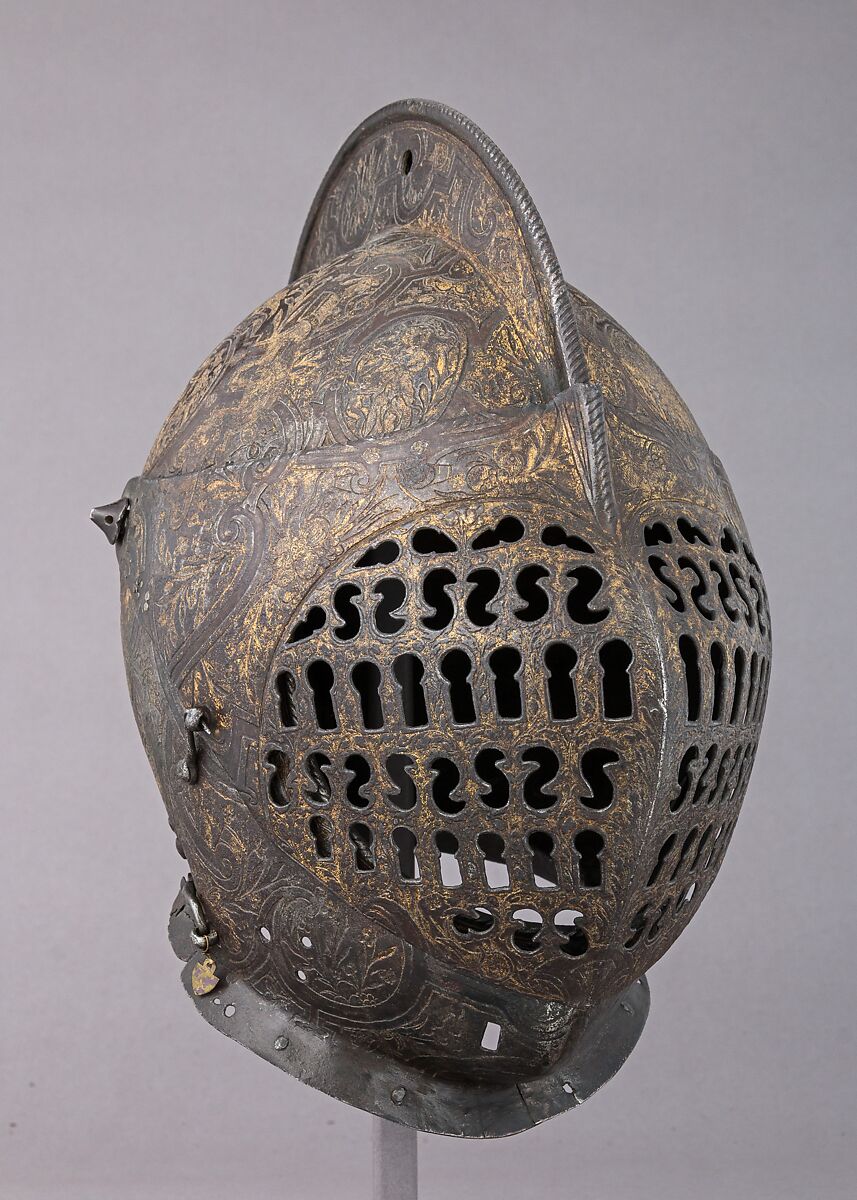 Close Helmet, Steel, gold, French 
