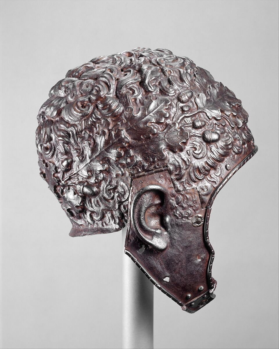 Helmet all'Antica, Attributed to Filippo Negroli (Italian, Milan ca. 1510–1579), Steel, Italian, Milan 
