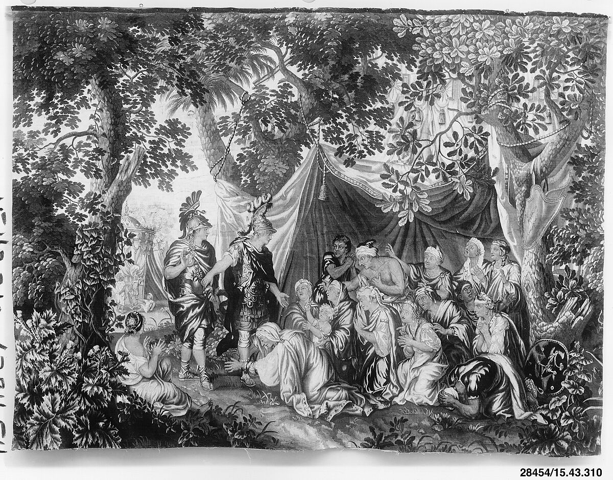 Alexander and the Family of Darius from a set of The Story of Alexander, Designed by Charles Le Brun (French, Paris 1619–1690 Paris), Wool, silk (17-18 warps per inch, 8 per cm.), Flemish, probably Brussels 