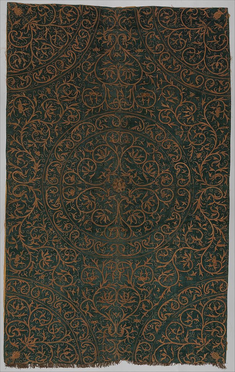 Curtain, Velvet with gilt thread, Portuguese 