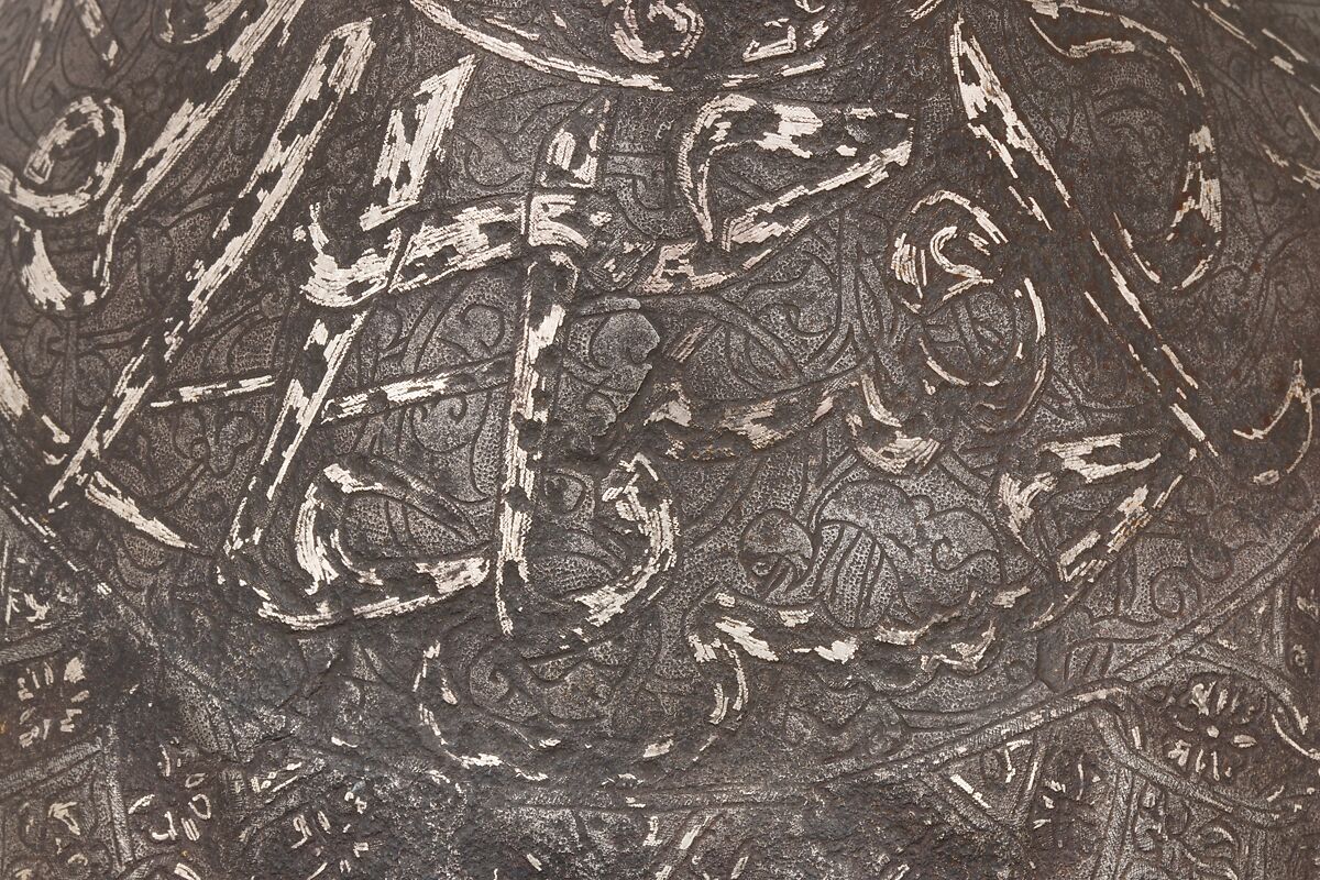 Turban Helmet, Steel, iron, silver, Turkish, possibly Istanbul, in the style of Turkman armor