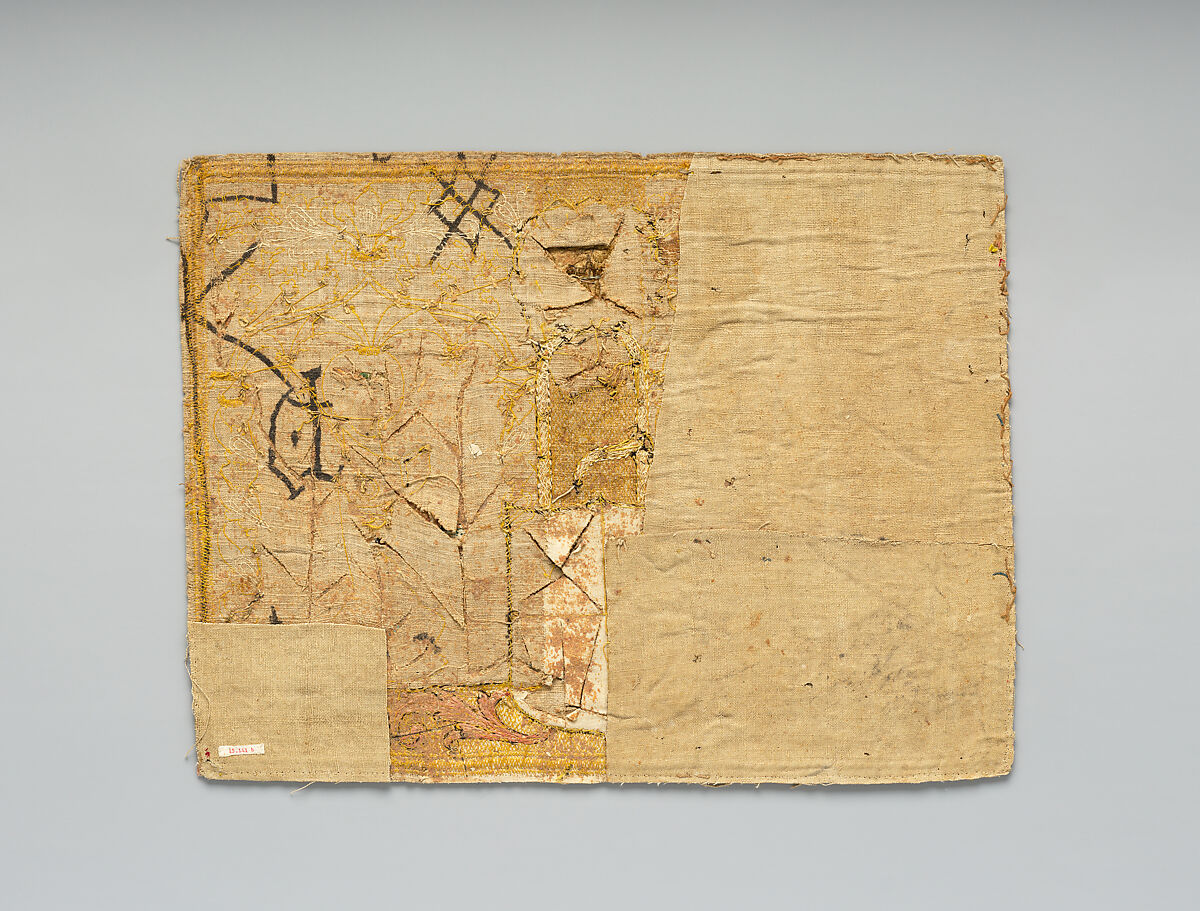 Apparel, Silk and metal thread on linen, Spanish