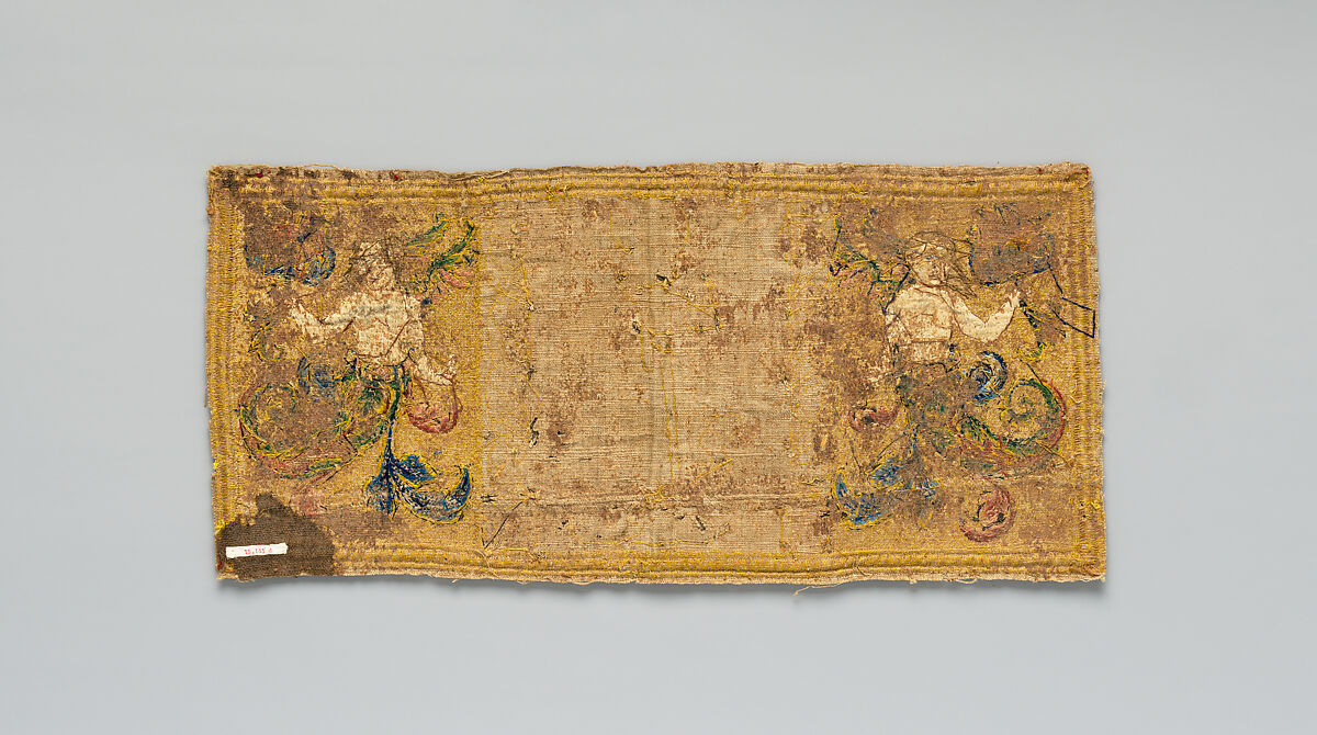 Apparel, Silk and metal thread on linen, Spanish