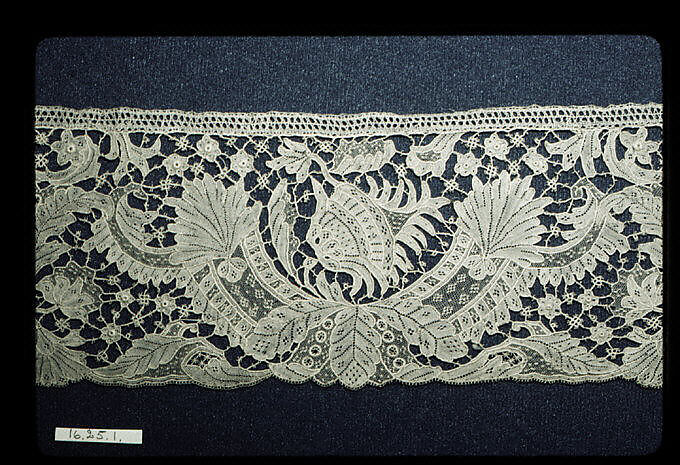 Fragment, Needle lace, Italian, possibly Venice