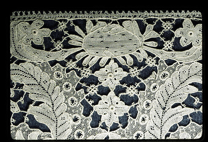 Fragment, Needle lace, Italian, possibly Venice