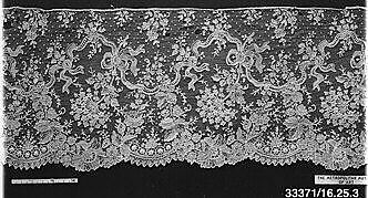 Flounce, Needle lace, Point de Gaze, Belgian 