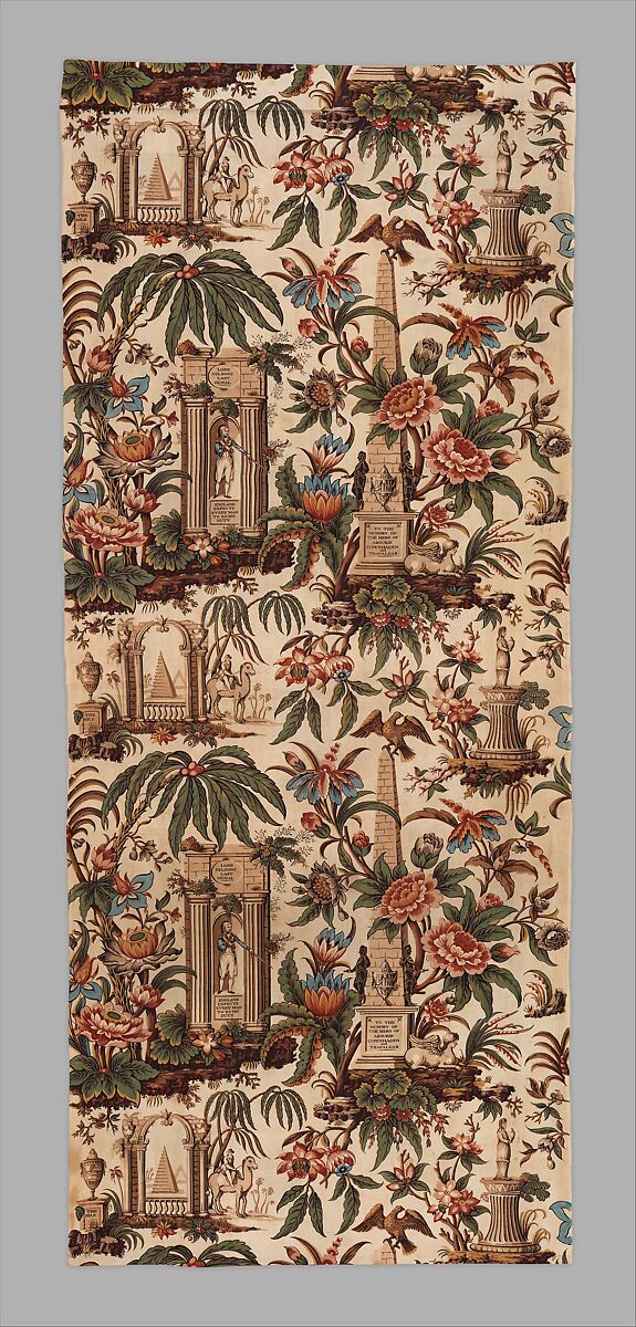 Trafalgar chintz, Attributed to John Bury (born 1764), Cotton, British, Lancashire 