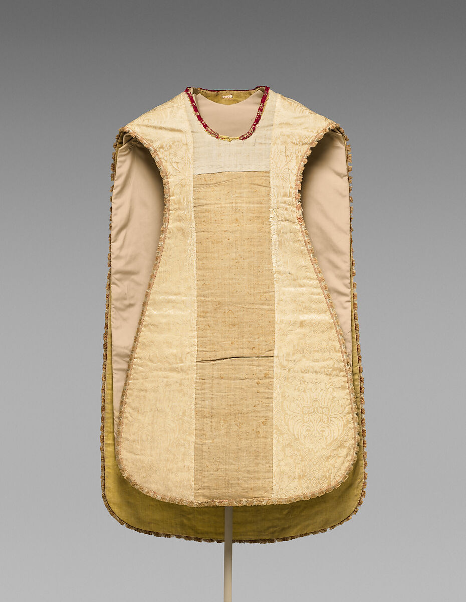 Chasuble, Silk with metal thread or nué, Italian or Spanish