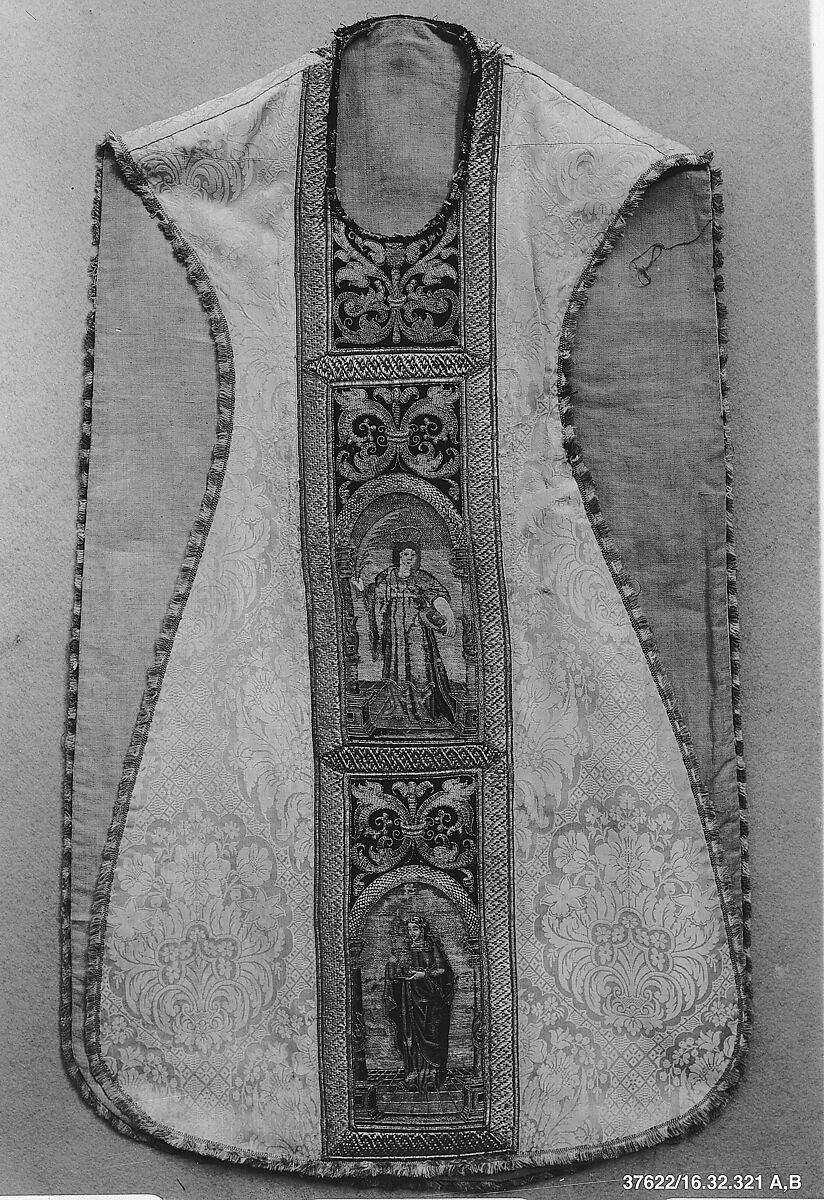 Chasuble, Silk with metal thread or nué, Italian or Spanish 