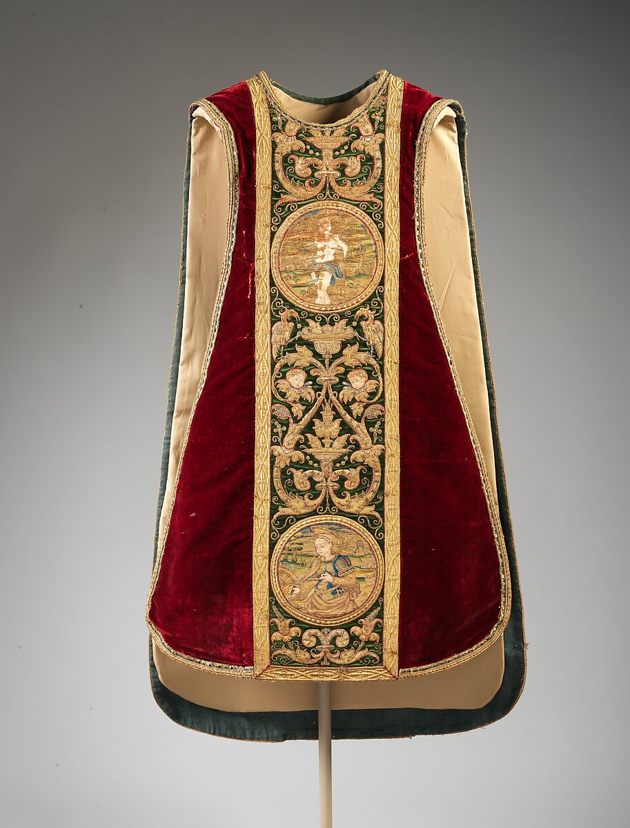 Chasuble, Silk and metal thread, Italian or Spanish