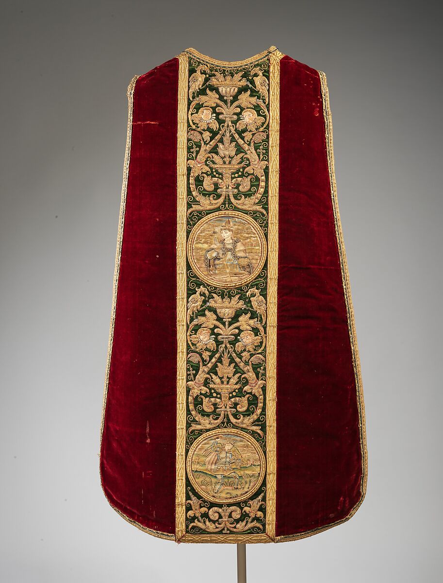 Chasuble, Silk and metal thread, Italian or Spanish 