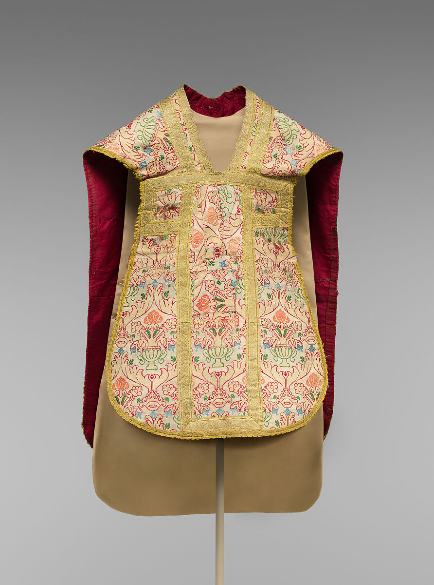 Chasuble, Silk and metal thread, Italian, possibly