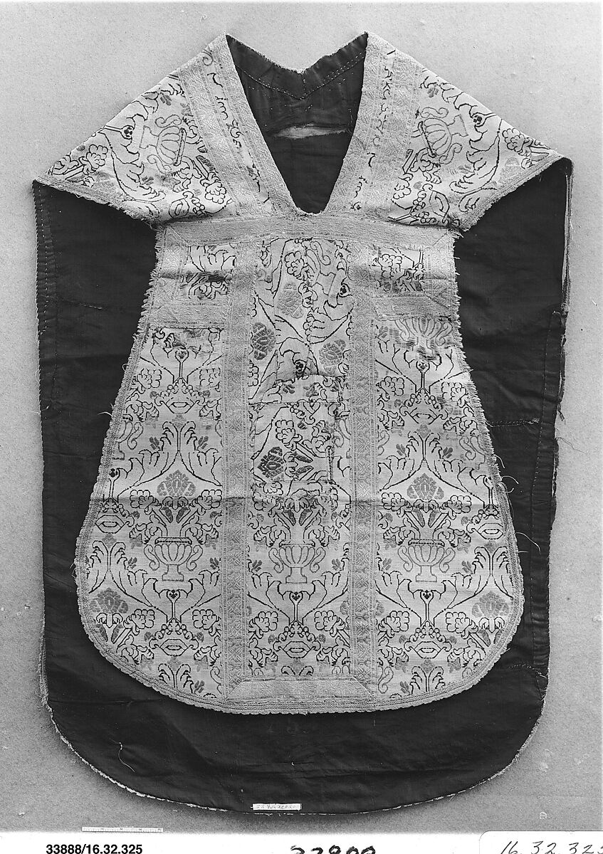 Chasuble, Silk and metal thread, Italian 