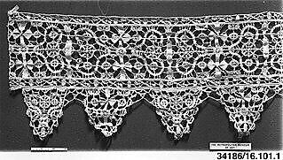 Fragment, Needle lace, Italian 