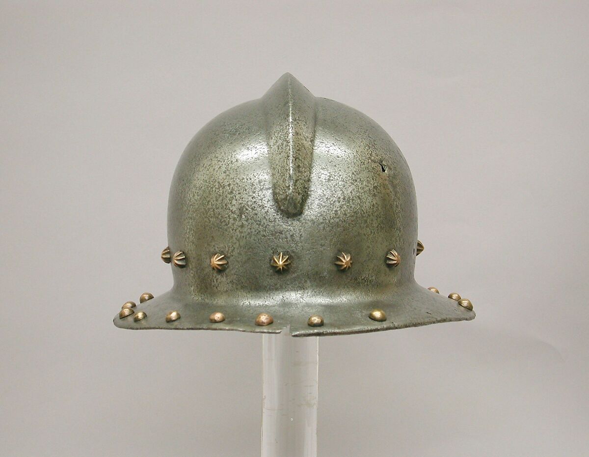 War Hat, Steel, copper alloy, probably Italian