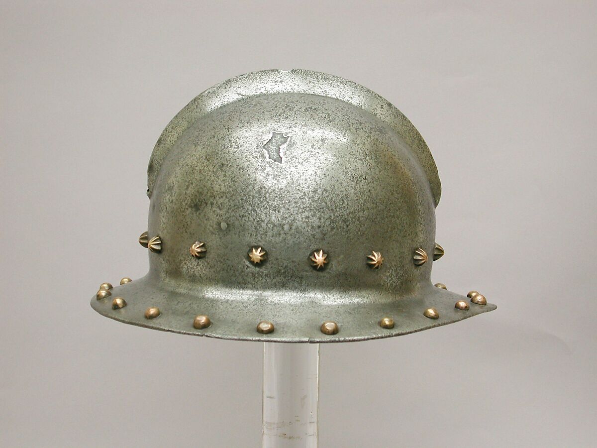 War Hat, Steel, copper alloy, probably Italian