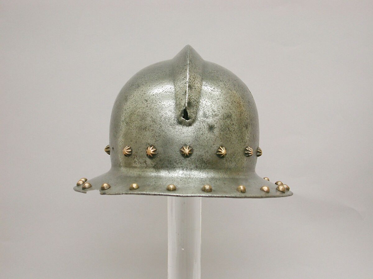 War Hat, Steel, copper alloy, probably Italian