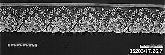 Fragment, Needle lace, point d’Alençon, French 