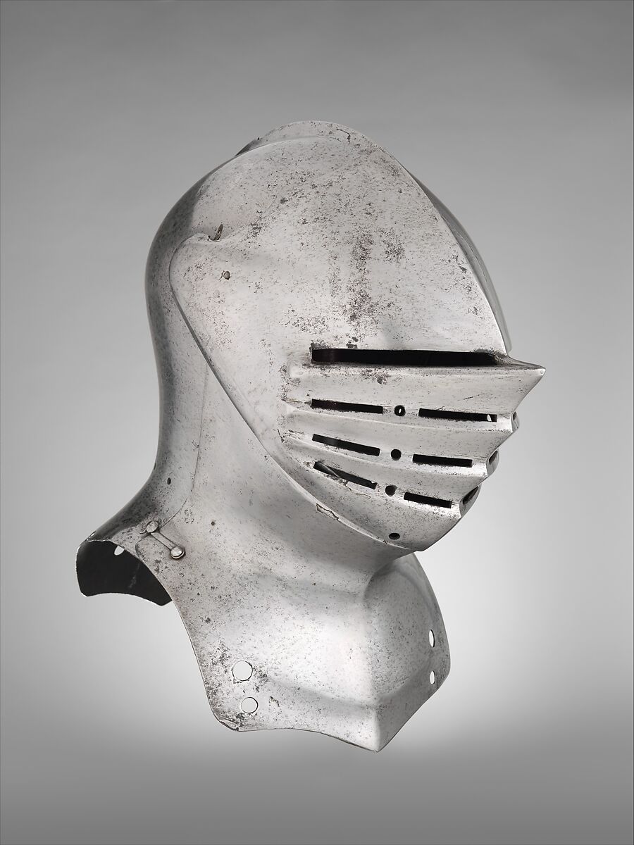 Helm for Foot Combat, Steel, possibly British 