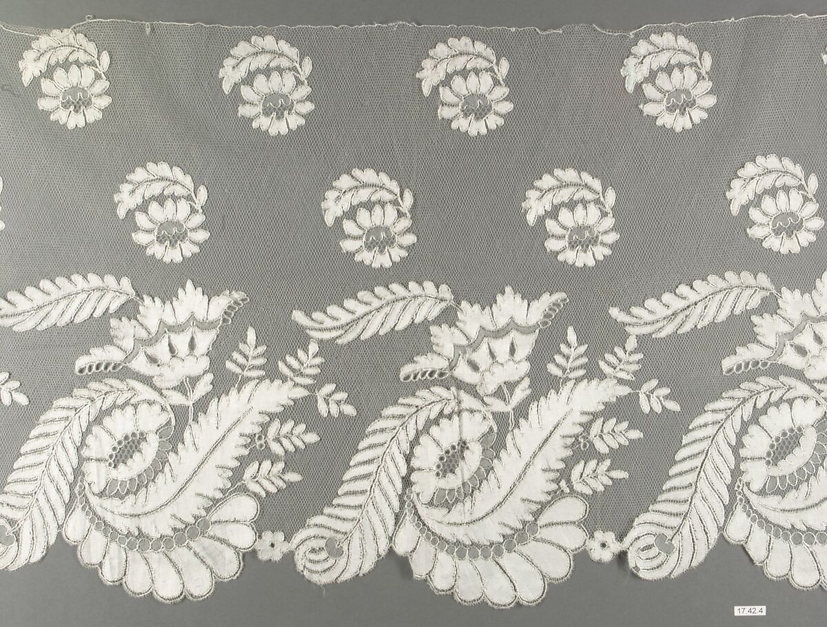 Fragment, Bobbin lace, French or Spanish