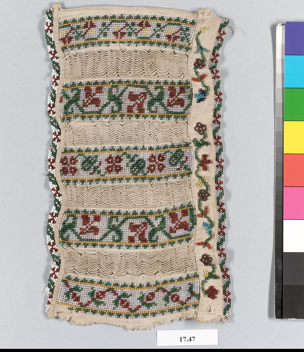 Sampler, Embroidered linen, Mexican