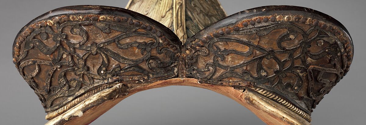 Parade Saddle, Bone, polychromy, wood, leather, iron alloy, German or Tyrolean