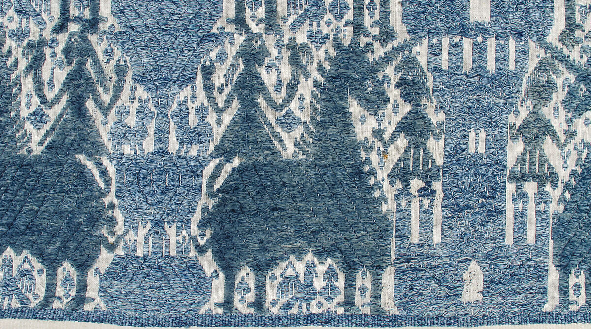 Cover with Unicorns, Cotton and bast fibers, Italian, Perugia