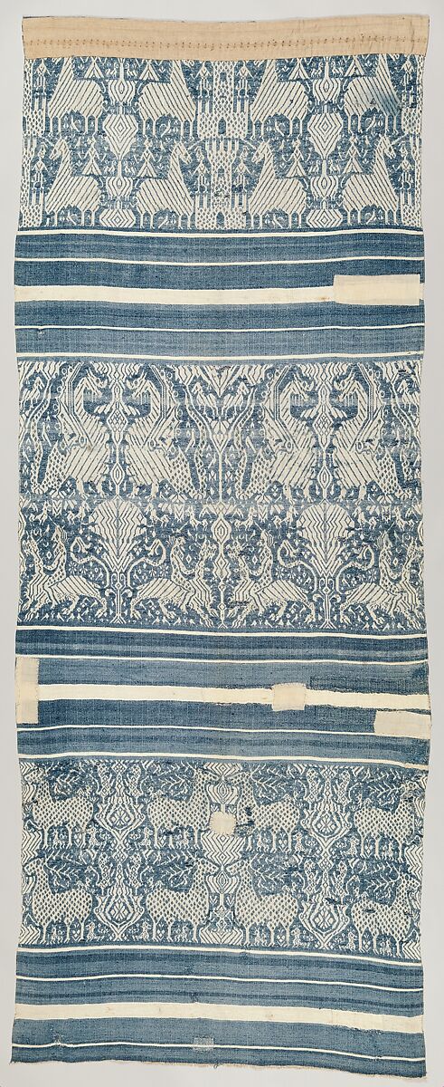 Cover with Unicorns, Cotton and bast fibers, Italian, Perugia