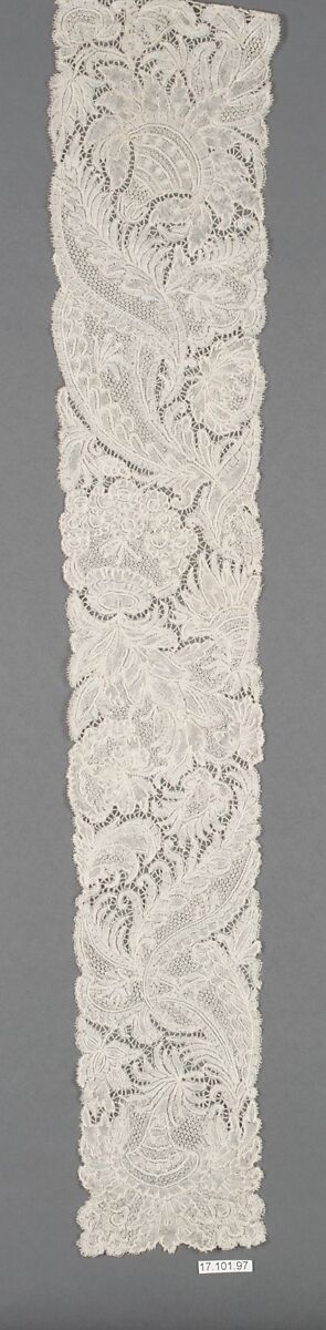 Cap trimming, Bobbin lace, point d'Angleterre, Flemish