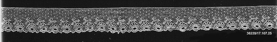 Piece, Bobbin lace, British, Buckinghamshire 