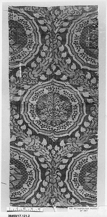 Piece, Silk and metal thread, Italian