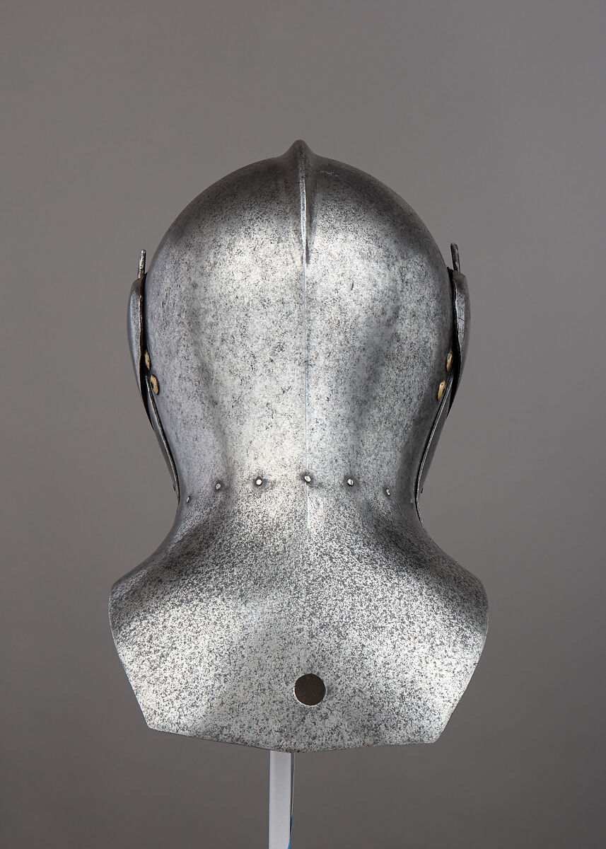 Foot-Combat Helm of Sir Giles Capel (1485–1556), Steel, possibly British