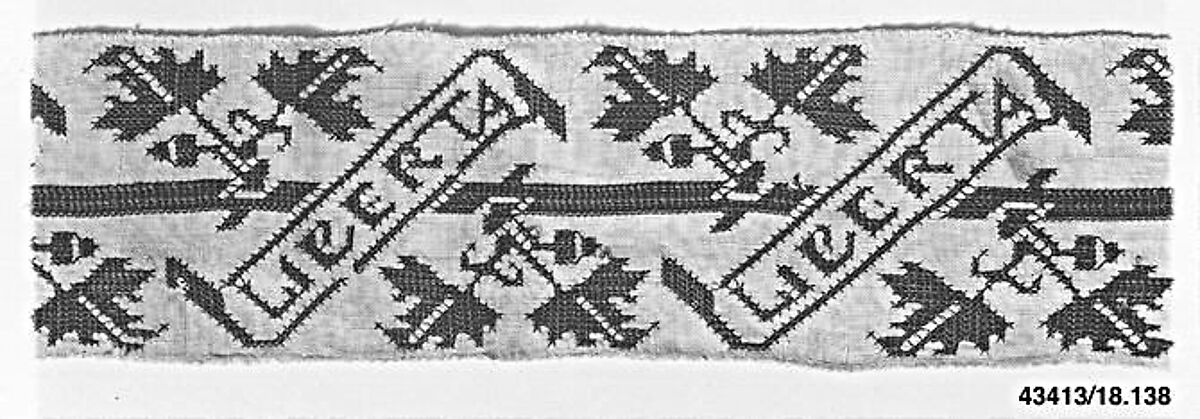 Band, Silk on linen, Italian