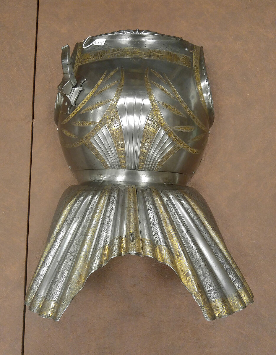 Armor, Helmet attributed to Kolman Helmschmid (German, Augsburg 1471–1532), Steel, gold, leather, German, Augsburg and Landshut