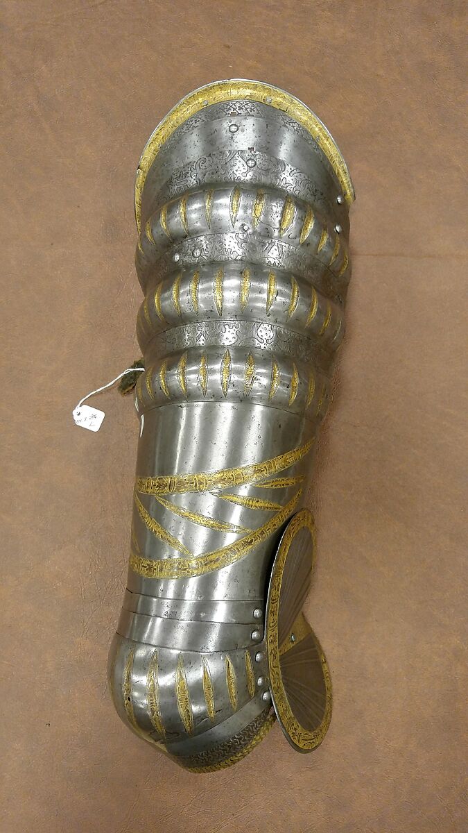 Armor, Helmet attributed to Kolman Helmschmid (German, Augsburg 1471–1532), Steel, gold, leather, German, Augsburg and Landshut