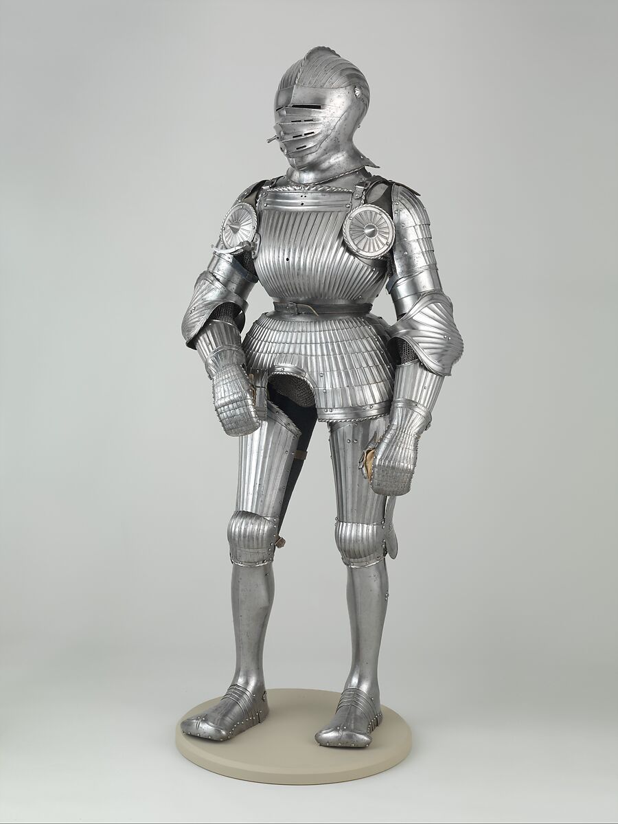 Image of Field Armor from a Garniture, c.1595 (steel, iron, brass