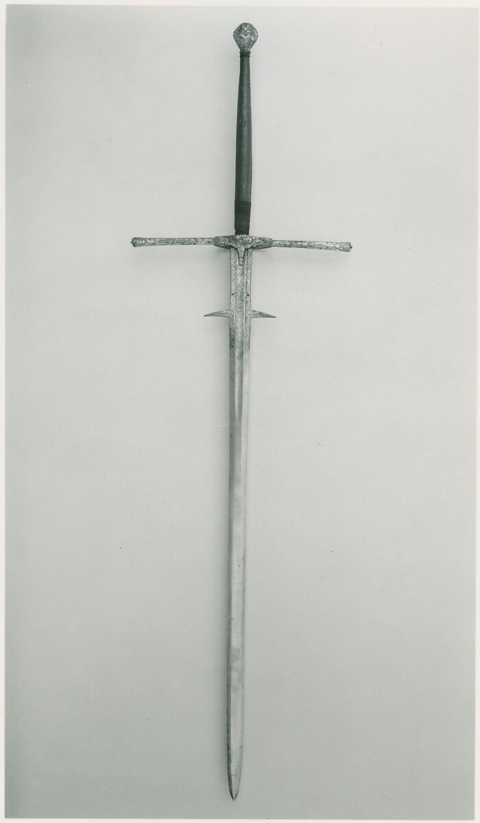 Two-Hand Sword, Steel, gold, wood, Italian, Venice 