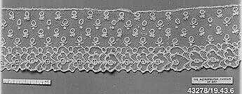 Two joined pieces, Needle lace, point d’Alençon, French 