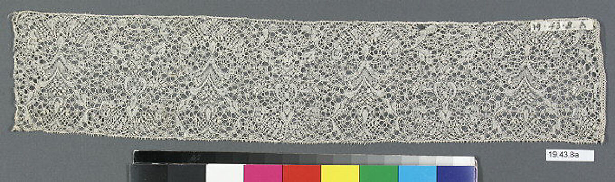 Piece (one of three), Bobbin lace, Flemish 